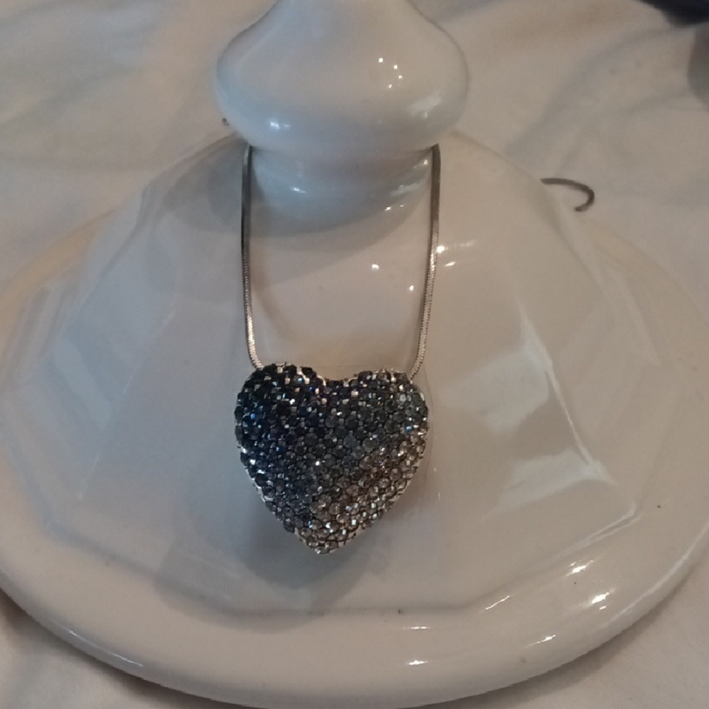Brighton 18 Inch Chain With  Silver Heart Pendant Necklace